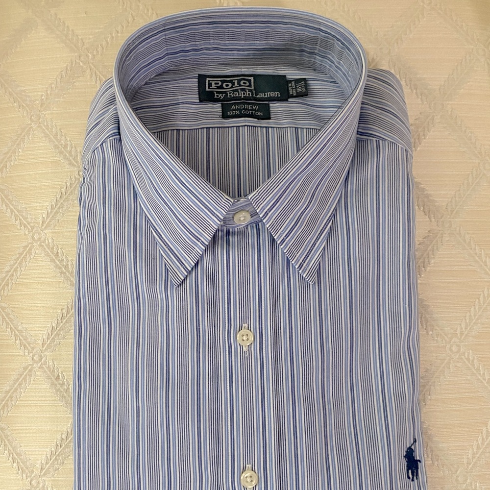Mens Ralph Lauren Andrew Button Down Shirt 16 1/2 32/33 NWT